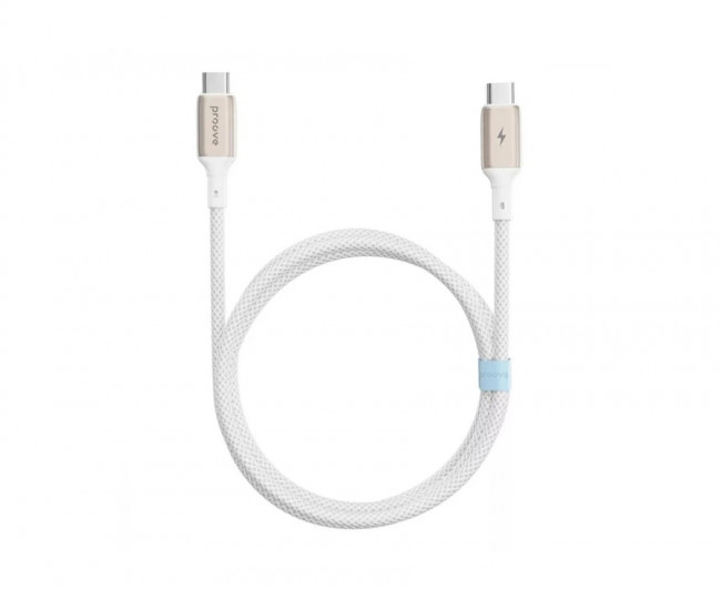 Кабель Proove Dense Metal Type-C to Type-C 60W (1m) White